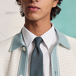 シルクタイ 7 cm 《カンテ》 - グレー | Hermès - エルメス-公式サイト